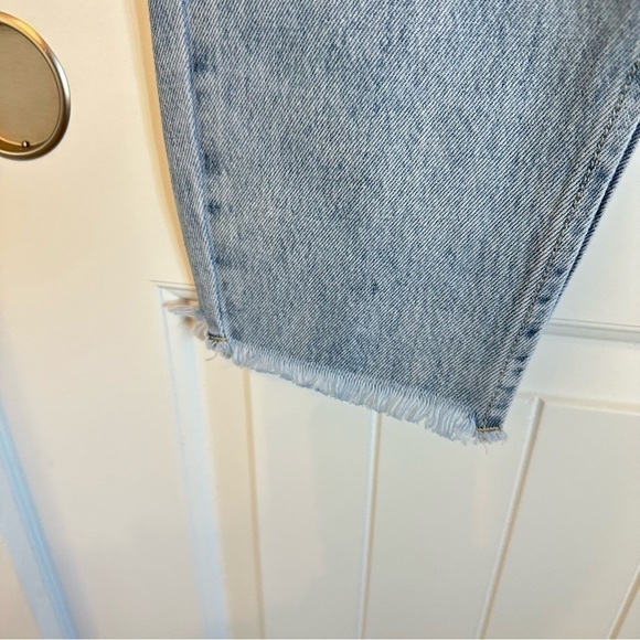 NWT WeWoreWhat slit hem jeans in real stiff denim retro vintage inspired chain - Picture 6 of 12